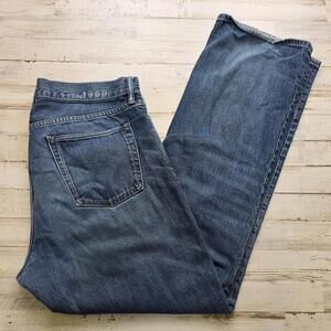 Gap 1969 Jeans Mens 35x32 Blue Medium Wash Denim Standard Straight Comfort